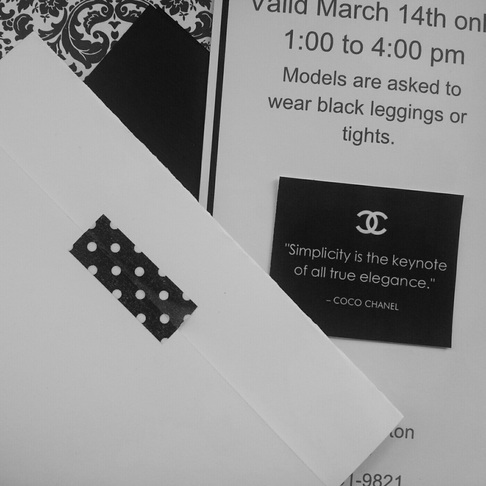 Black and White Fashion Invitations {pistache and rose}